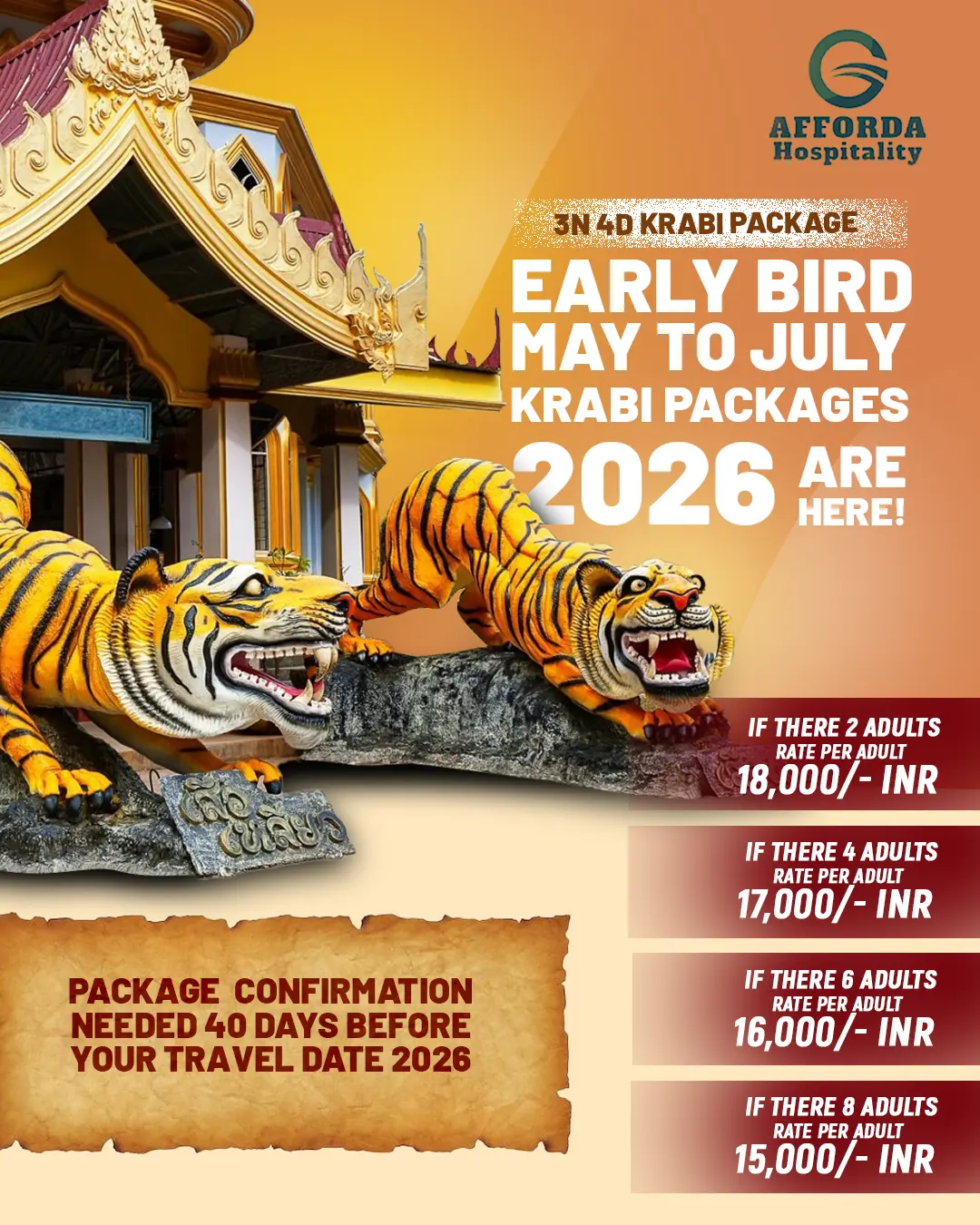 Krabi Tour Packages Offer with Inclusions and Travel Details